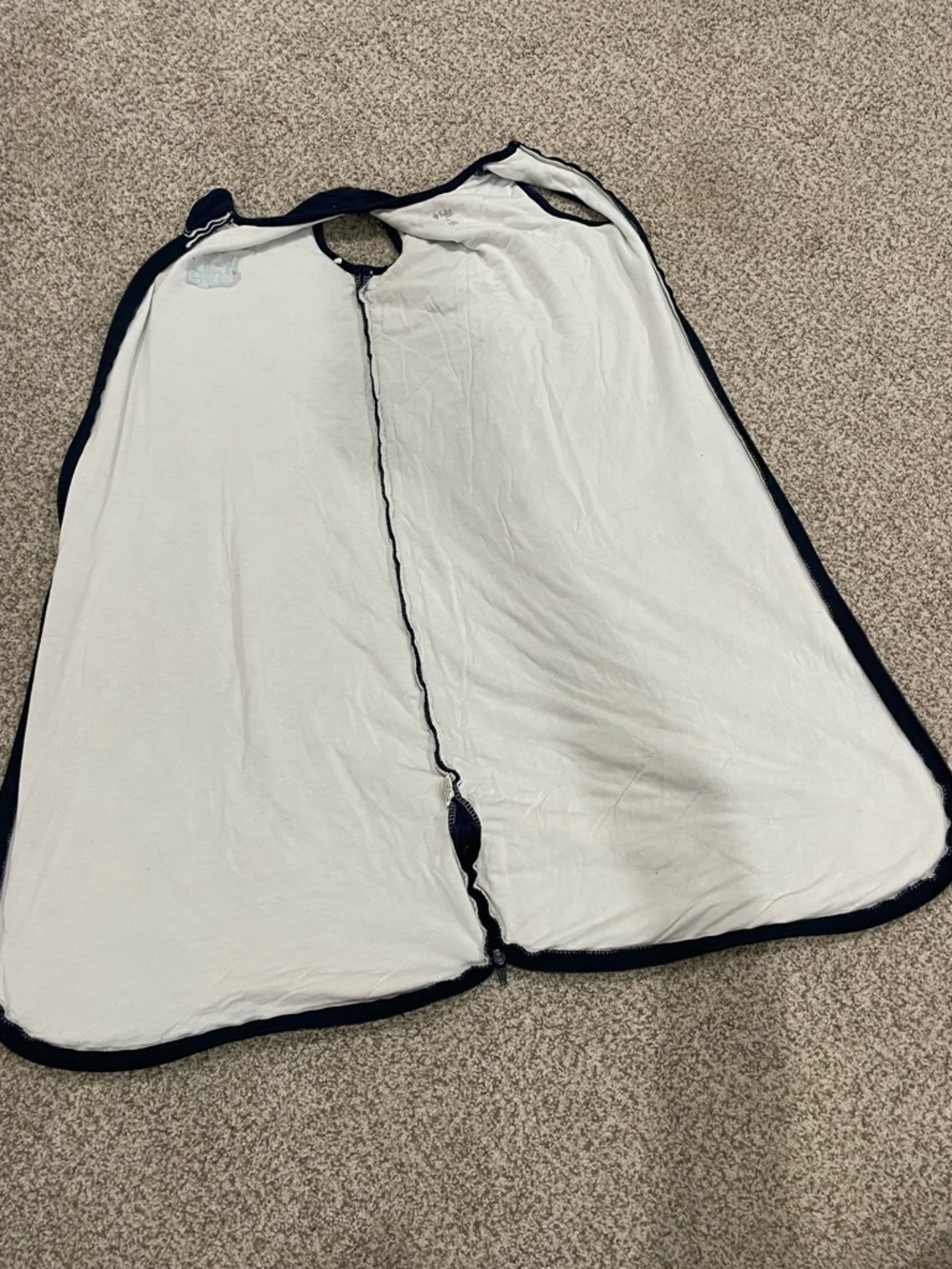 Kyte BABY Navy Sleeveless Sleep Sack 1.0tog M embroidered “Cole” - Picture 2 of 4